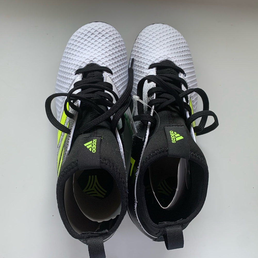 Kids Black and White Adidas indoor/ Turf shoes